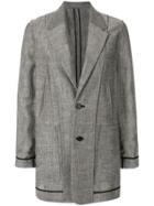 Undercover Single Breasted Chevron Blazer - Grey