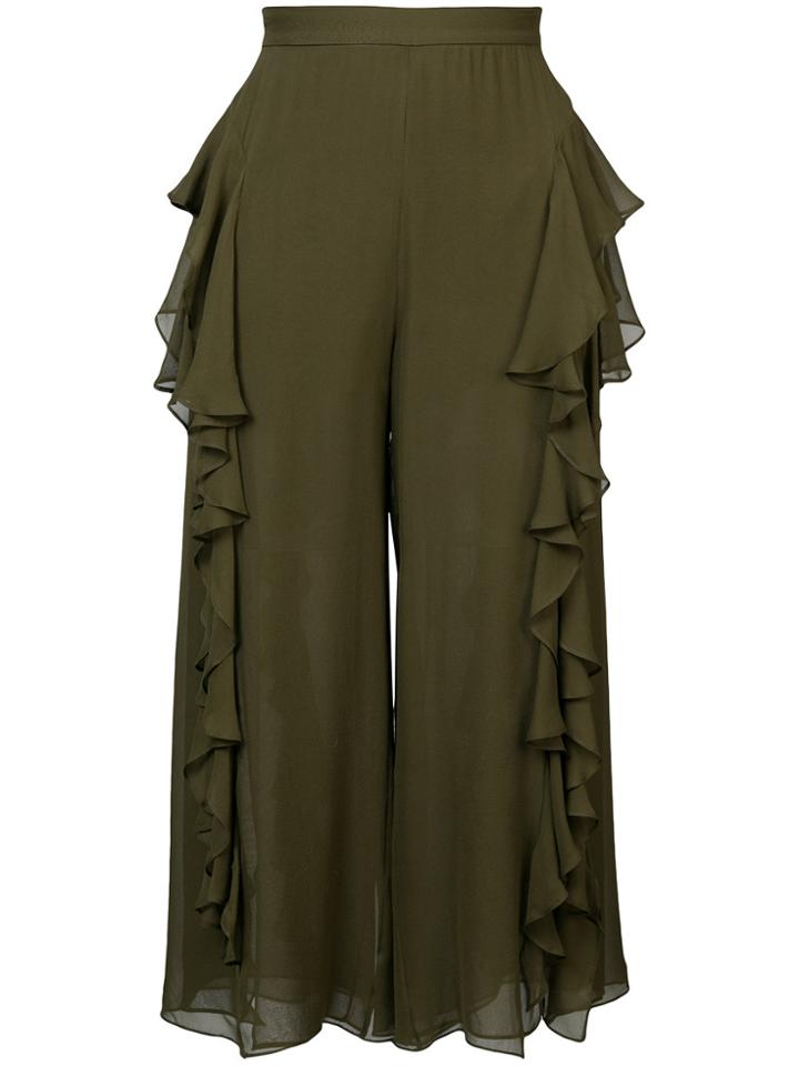 Rachel Comey Ruffled Palazzo Pants - Green