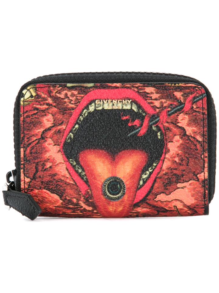Givenchy Underworld Printed Mini Zip Wallet - Red