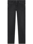 Gucci Stretch Denim Slim Pant With Tiger - Black