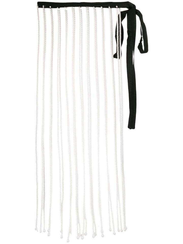 Christopher Kane Pearl Fringe Skirt - Neutrals
