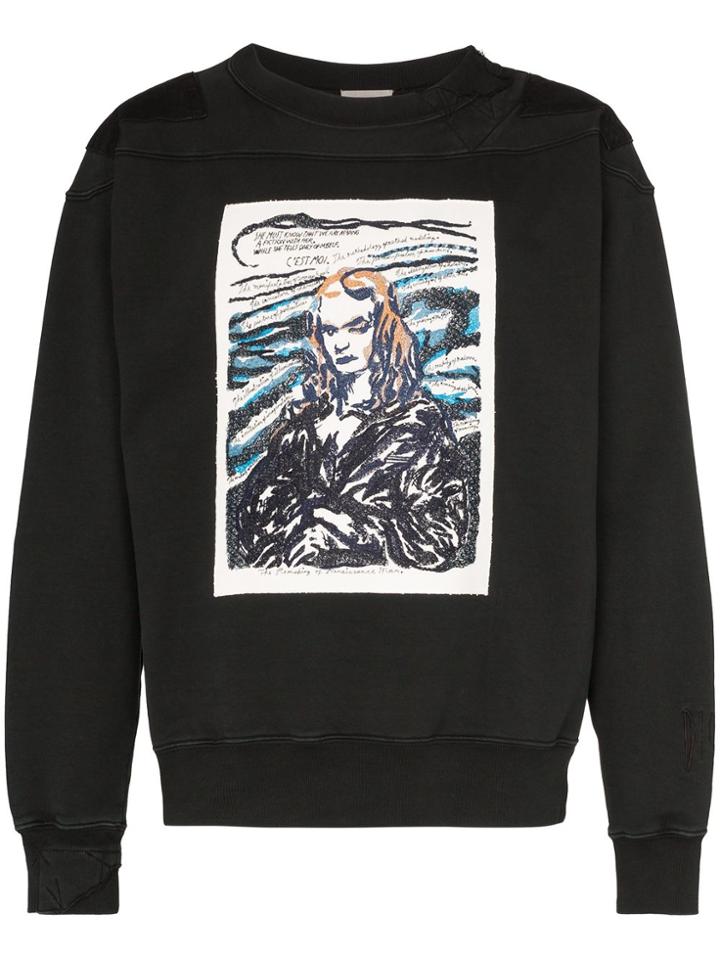 Dior Homme X Raymond Pettibon Mona Lisa Print Sweatshirt - Grey