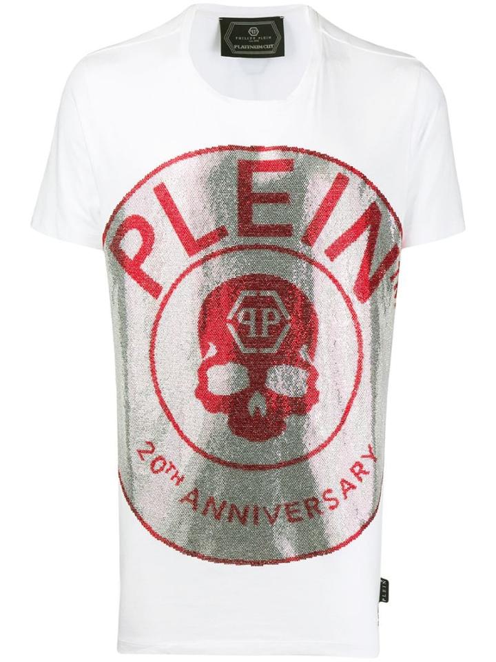 Philipp Plein 20th Anniversary Embellished T-shirt - White