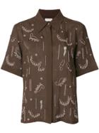 Twin-set Embroidered Shirt - Brown