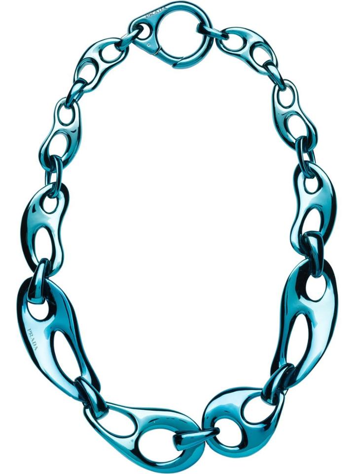 Prada Metal Necklace - Blue