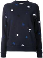 Être Cécile Embroidered Sweatshirt, Women's, Size: Medium, Black, Cotton