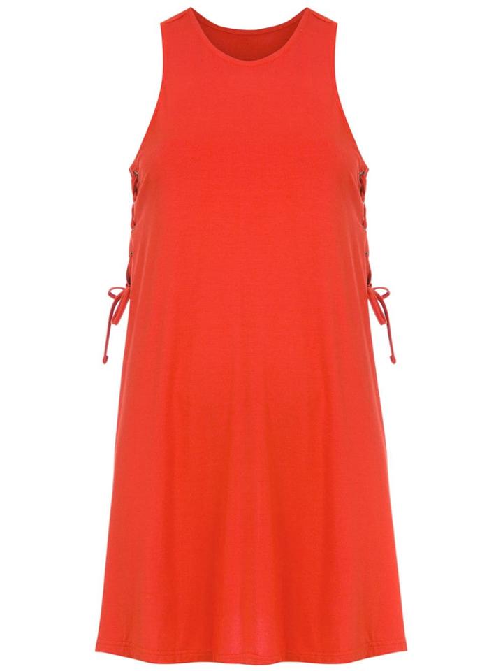 Track & Field Eyelet Details Dress - Yellow & Orange