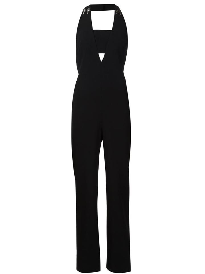 Mugler Bandeau Insert Jumpsuit, Women's, Size: 38, Black, Acetate/viscose/spandex/elastane/viscose