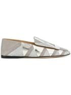 Sergio Rossi Intarsia Mules - Grey