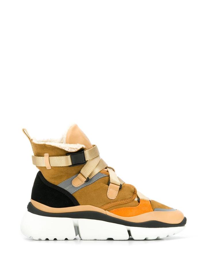 Chloé Panel Boots - Neutrals