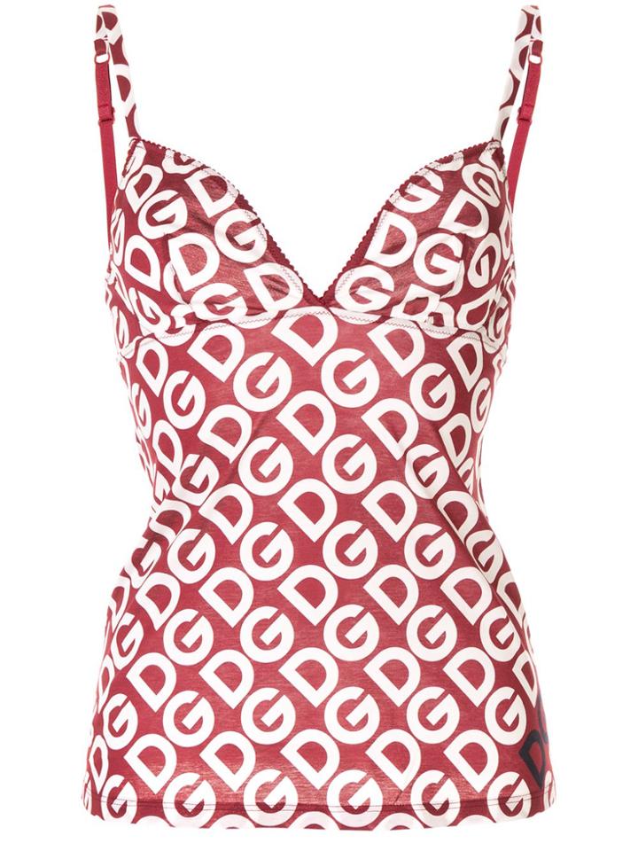 Dolce & Gabbana Underwear Logo Print Camisole - Red