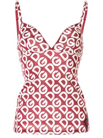 Dolce & Gabbana Underwear Logo Print Camisole - Red