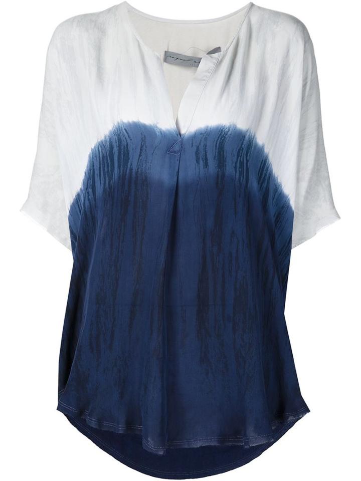 Raquel Allegra Dip-dye Blouse, Women's, Size: 1, White, Silk