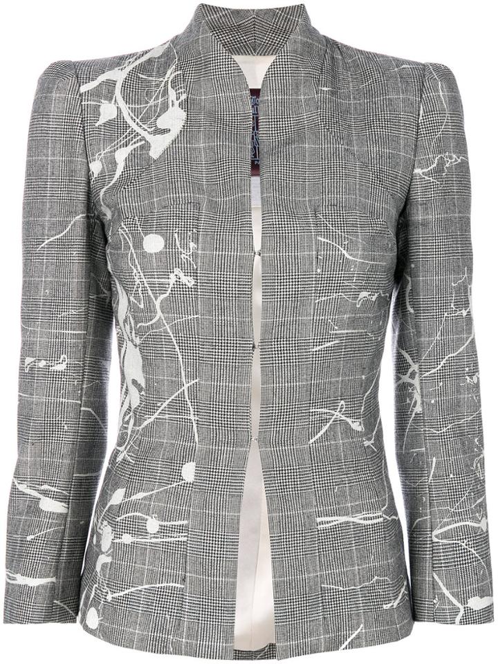 John Galliano Vintage Prince Of Wales Blazer - Grey