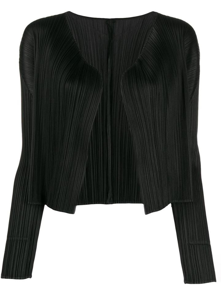 Pleats Please Issey Miyake Loose-fit Pleated Jacket - Black