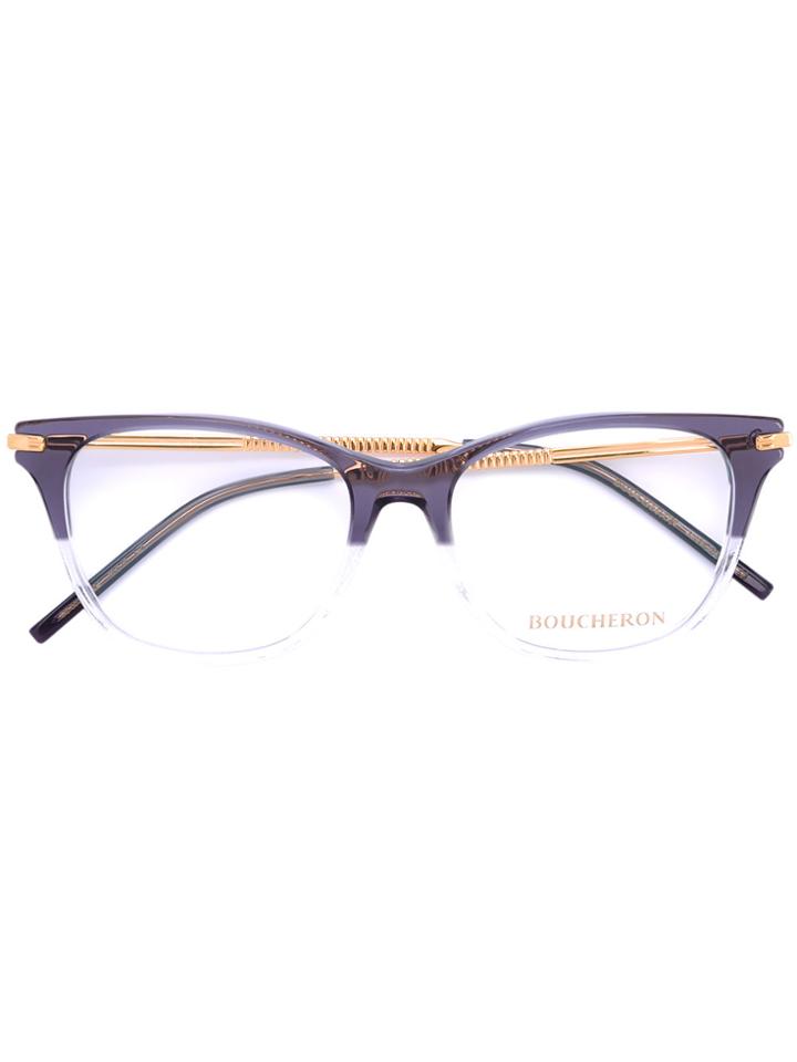 Boucheron Rectangle Frame Glasses - Grey