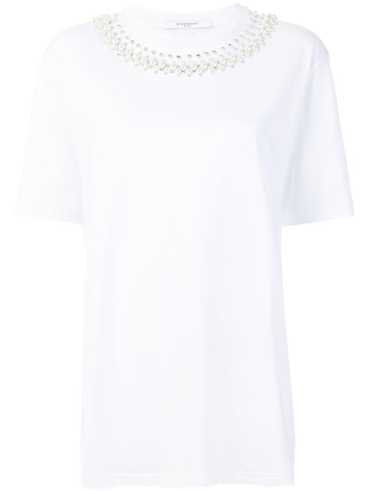 Givenchy Embellished-collar T-shirt - White