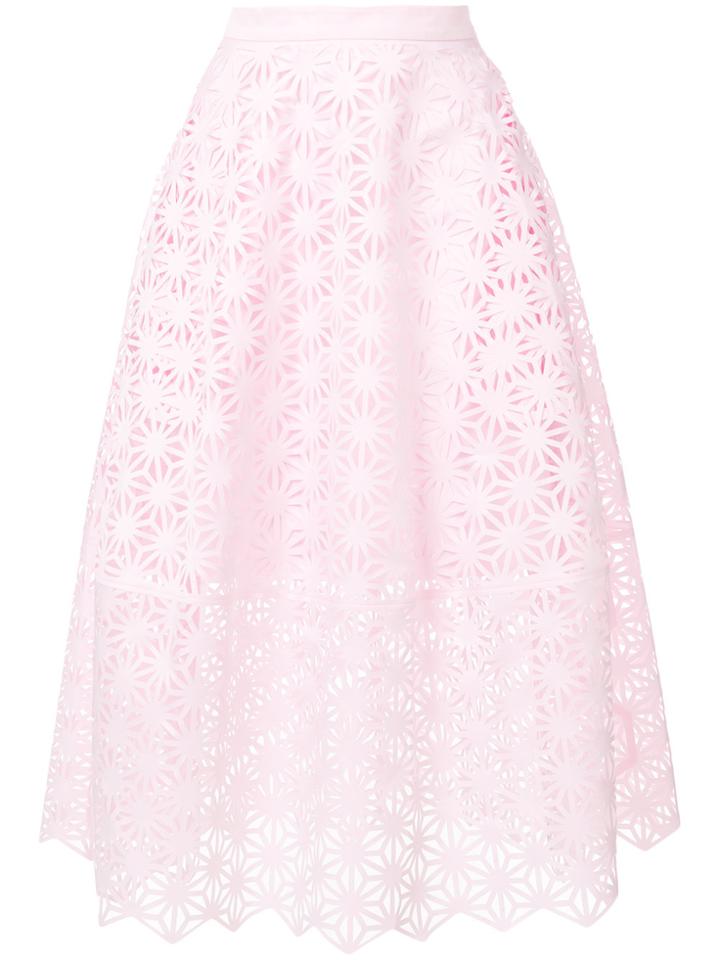 Paskal Laser Cut Full Skirt - Pink & Purple