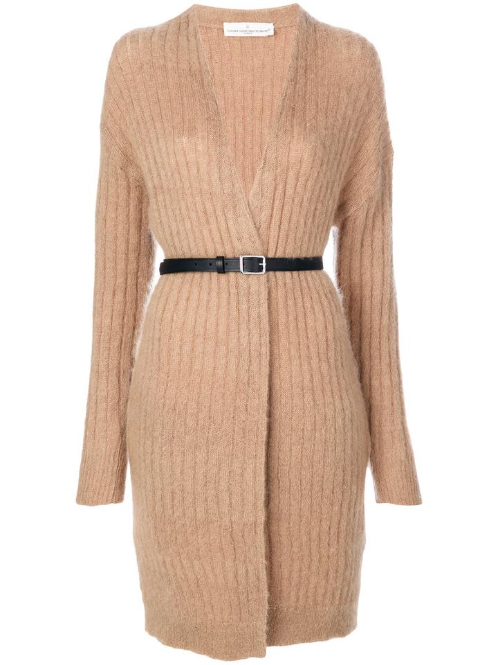 Golden Goose Deluxe Brand - Belted Cardigan - Women - Polyamide/mohair/virgin Wool - S, Nude/neutrals, Polyamide/mohair/virgin Wool