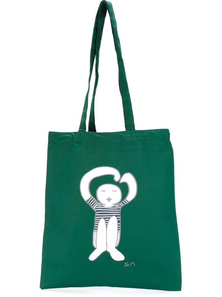 Société Anonyme Logo Print Tote - Green