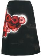 Prada Vintage Floral Print Mini Skirt - Black