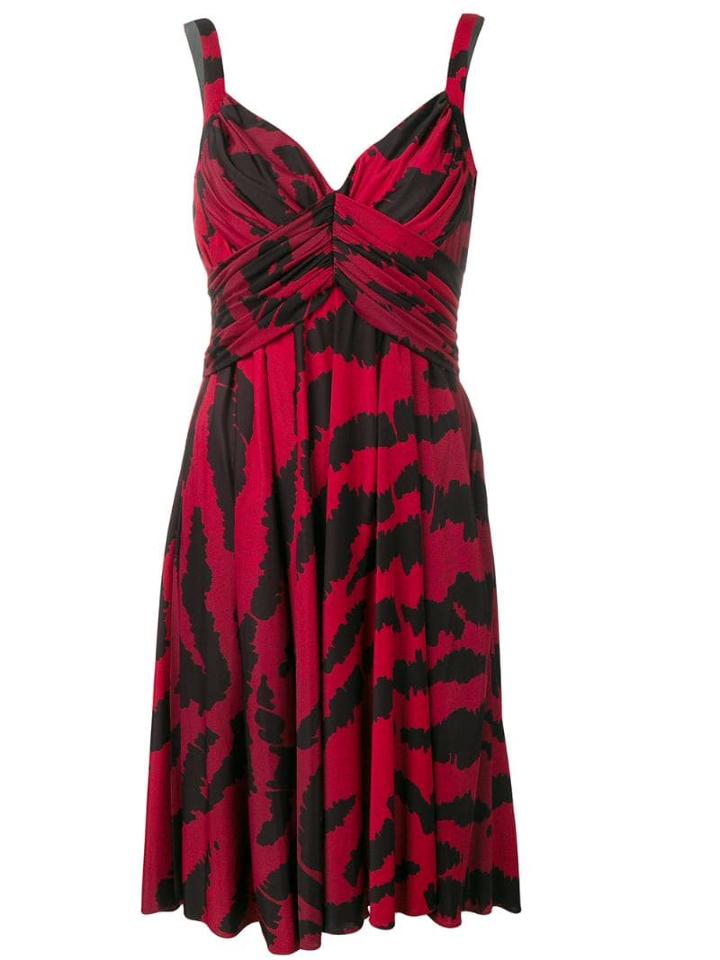 Moschino Pre-owned Printed Gathered Dress