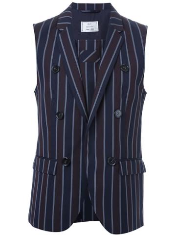 22/4 By Stephanie Hahn Pinstriped Double Breasted Waistcoat