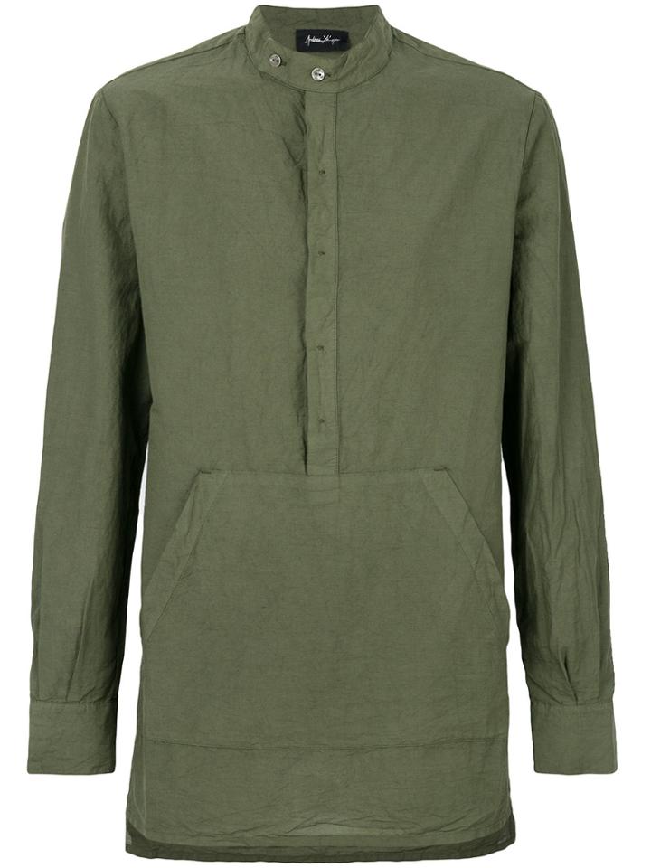 Andrea Ya'aqov Longline Pouch Pocket Shirt - Green