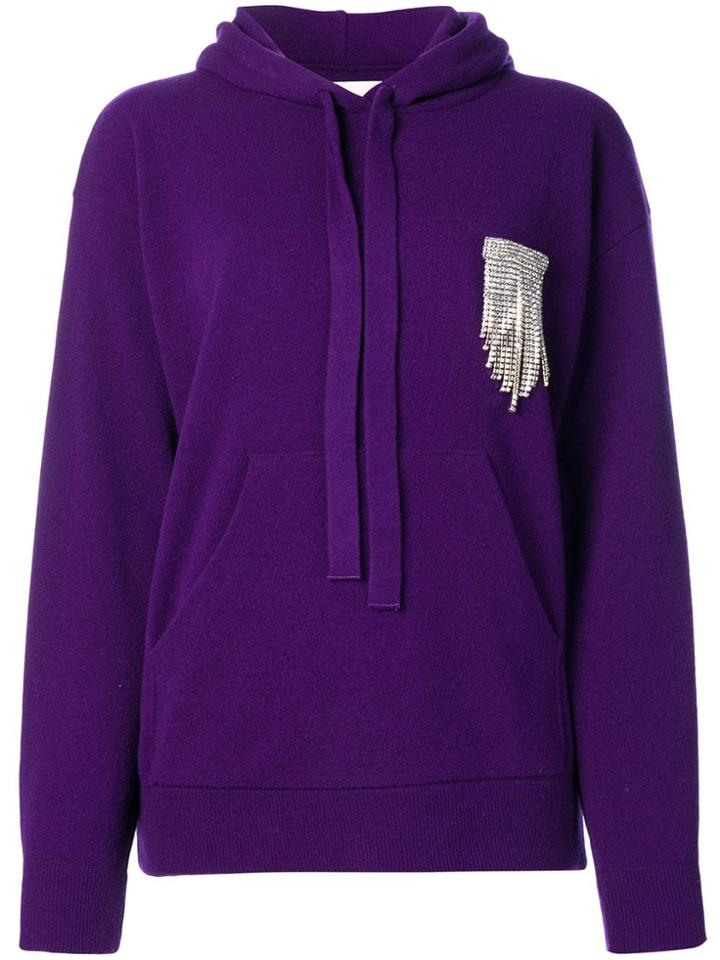 Laneus Embellished Hoodie - Pink & Purple