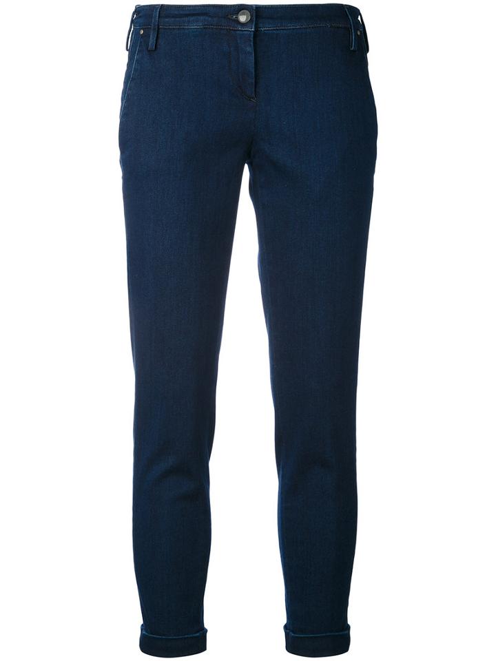 Cropped Jeans - Women - Cotton/elastodiene/spandex/elastane - 28, Blue, Cotton/elastodiene/spandex/elastane, Jacob Cohen