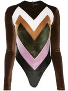 Y/project Colour Block Velvet Body - Brown