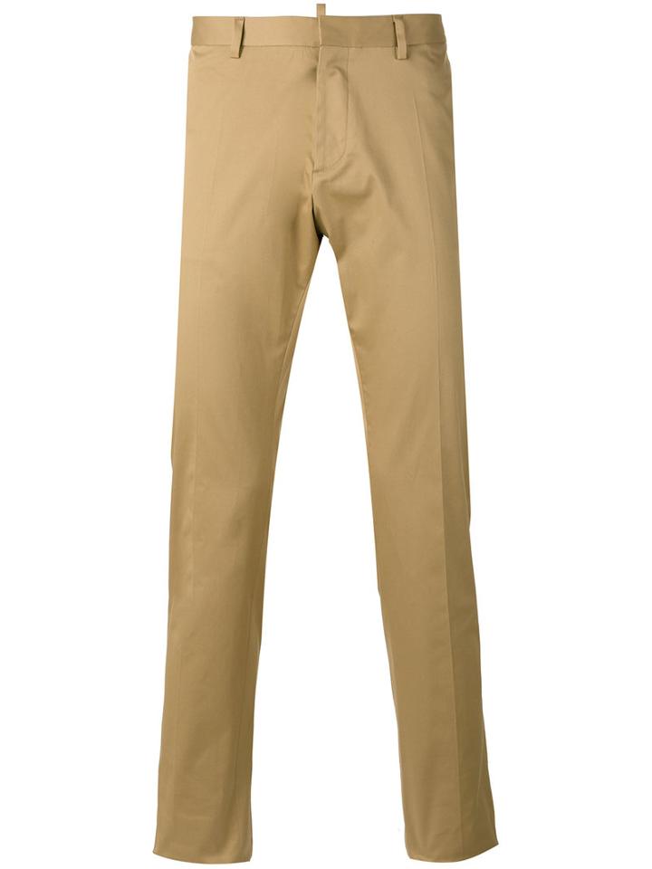Dsquared2 Slim-fit Chinos, Men's, Size: 48, Nude/neutrals, Cotton/spandex/elastane