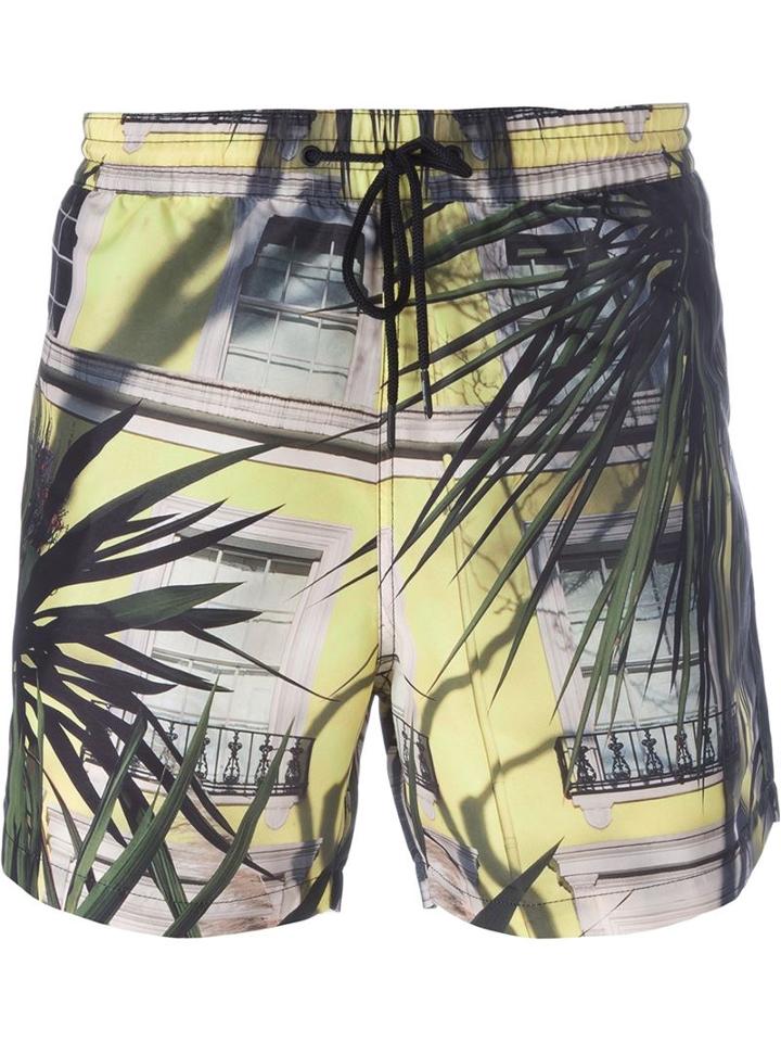 Paul Smith Printed Swim Shorts, Men's, Size: S, Green, Recycled Polyester/polyester