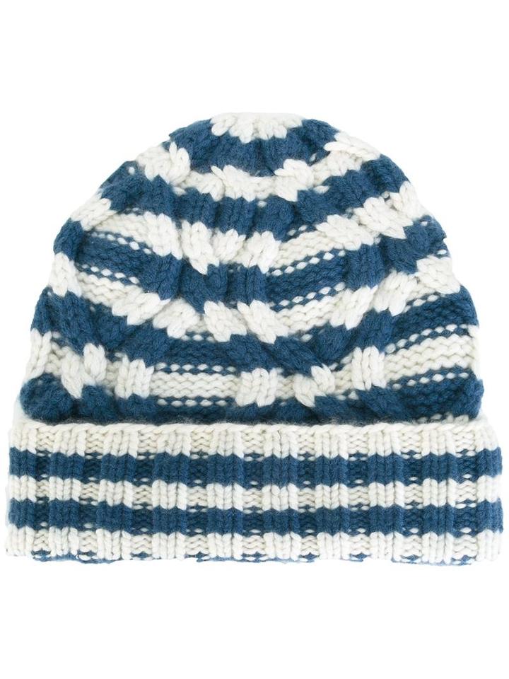 Warm-me 'duma Stripe' Beanie, Women's, Blue, Cashmere