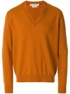 Marni Cashmere V-neck Sweater - Yellow & Orange