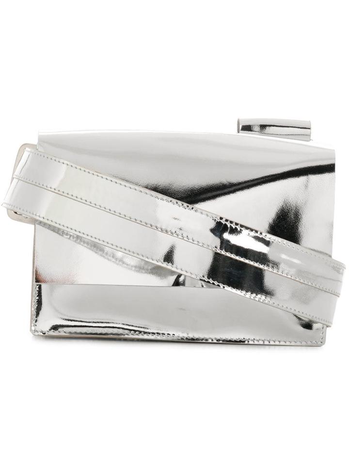 Manokhi Metallic Belt Bag - Silver