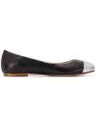 Anna Baiguera Metallic Tip Ballerinas - Black