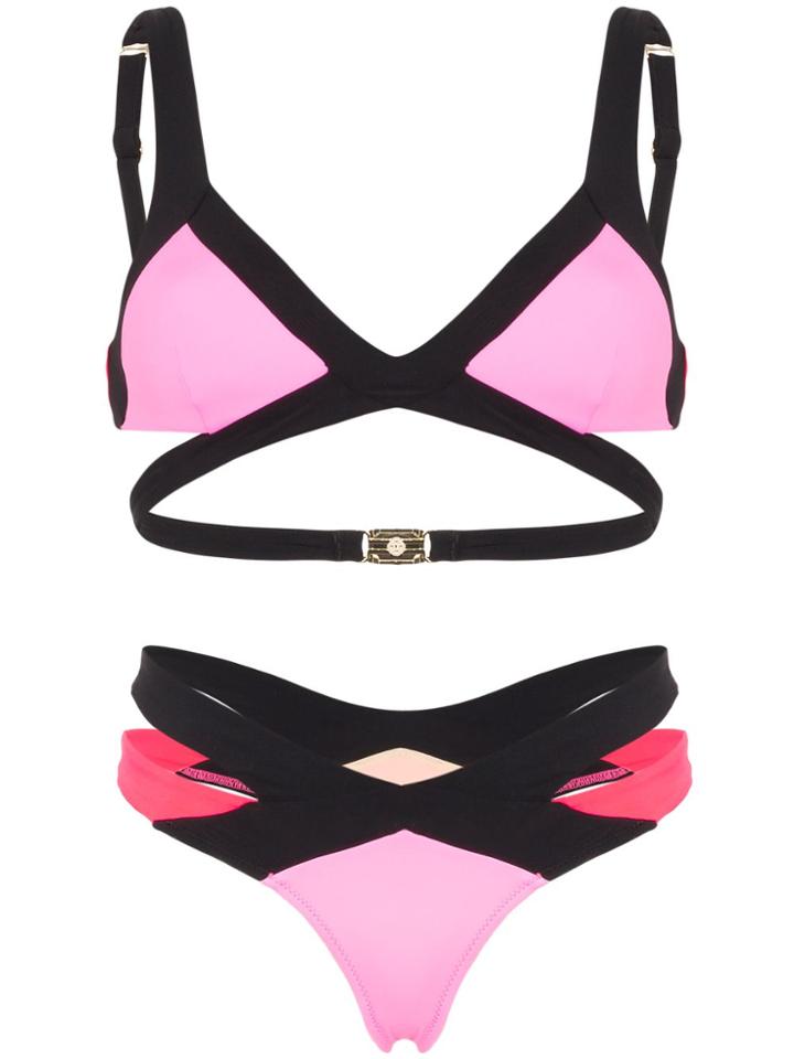 Agent Provocateur Mazzy Cut-out Bikini Set - Pink