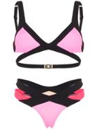Agent Provocateur Mazzy Cut-out Bikini Set - Pink