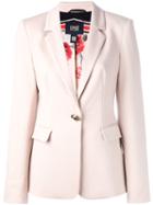 Cavalli Class Flap Pockets Blazer, Women's, Size: 44, Pink/purple, Polyester/spandex/elastane/acetate/polyimide