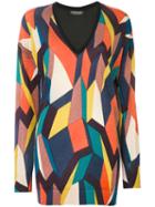 Twin-set - Geometric Patterned Top - Women - Polyester/wool - Xs, Polyester/wool