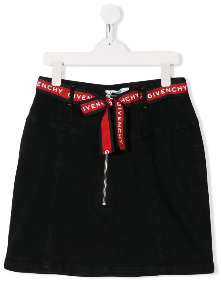 Givenchy Kids Teen Denim Skirt - Black