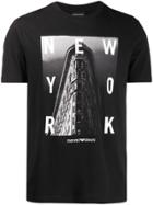 Emporio Armani New York Print T-shirt - Black