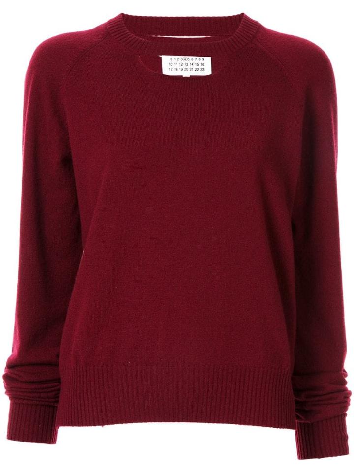 Maison Margiela Knitted Cut-out Jumper - Purple