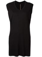 Rick Owens Lilies Elongated Sleeveless T-shirt, Women's, Size: 44, Black, Cotton/viscose/nylon