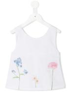 Lapin House - Floral Print Tank Top - Kids - Cotton/spandex/elastane/tactel - 6 Yrs, Girl's, White