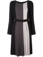Steffen Schraut Striped Belted Dress, Women's, Size: 40, Black, Polyester