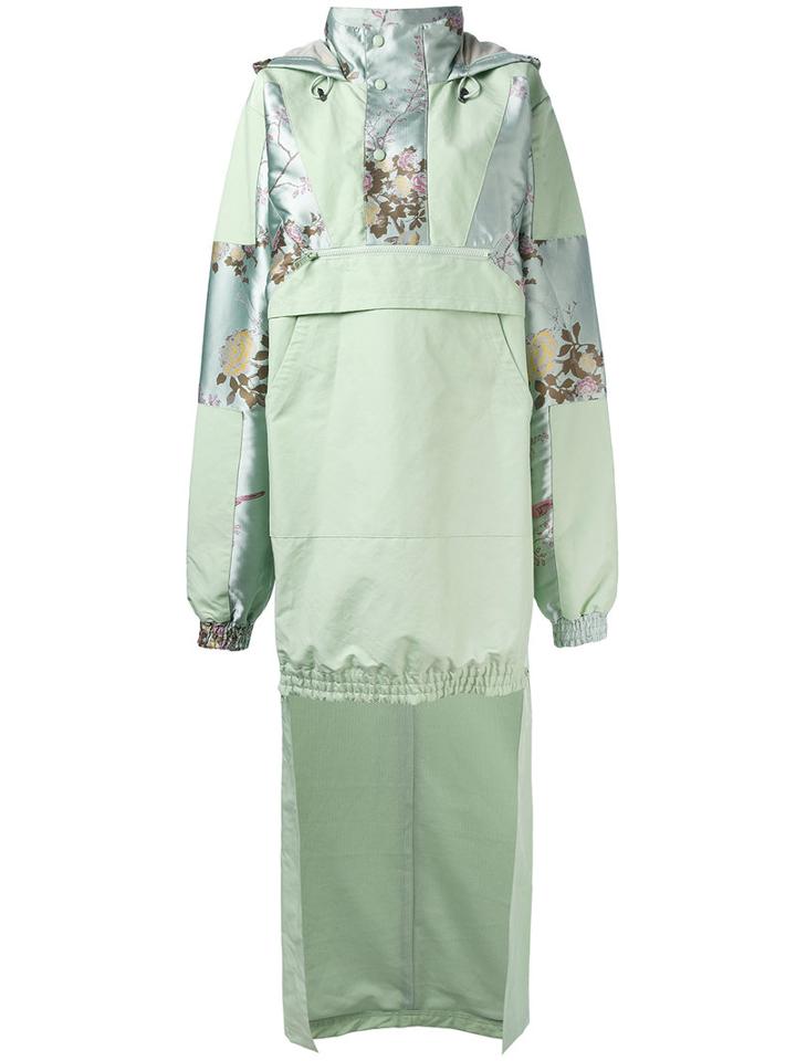 Fenty X Puma - Fenty X Puma Floral Detail Coat - Women - Cotton/nylon/polyester - S, Green, Cotton/nylon/polyester