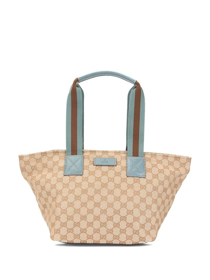 Gucci Pre-owned Shelly Line Gg Hand Tote Bag - Brown