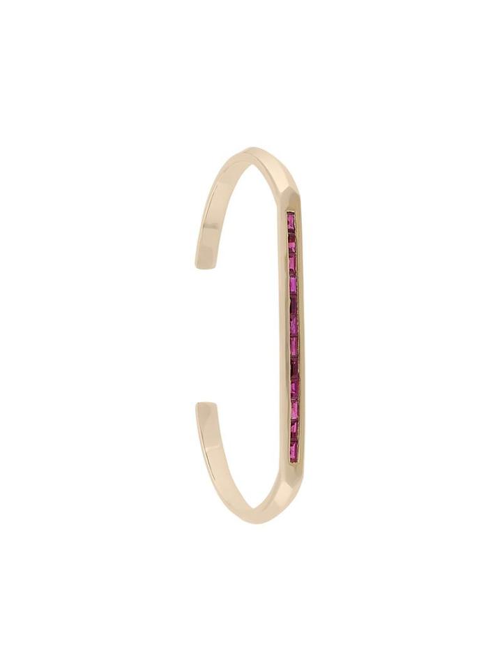 Lizzie Mandler Fine Jewelry 18kt Yellow Gold Bracelet With Ruby Baguettes, Women's, Size: 6